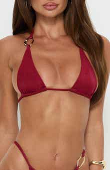 Aimi Glitter Triangle Bikini Top