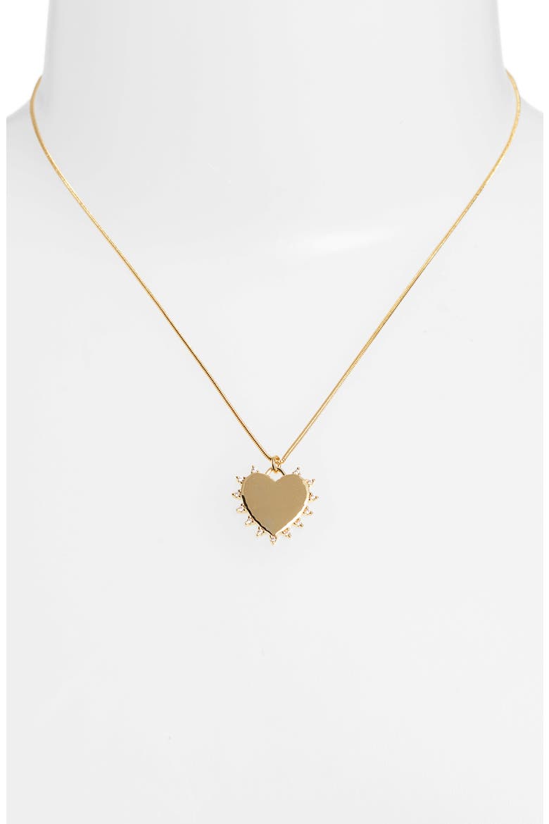 Demi Fine Cubic Zirconia Heart Pendant Necklace, Alternate, color, 14K GOLD PLATED