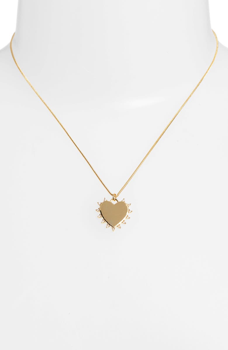Nordstrom Demi Fine Cubic Zirconia Heart Pendant Necklace, Alternate, color, 