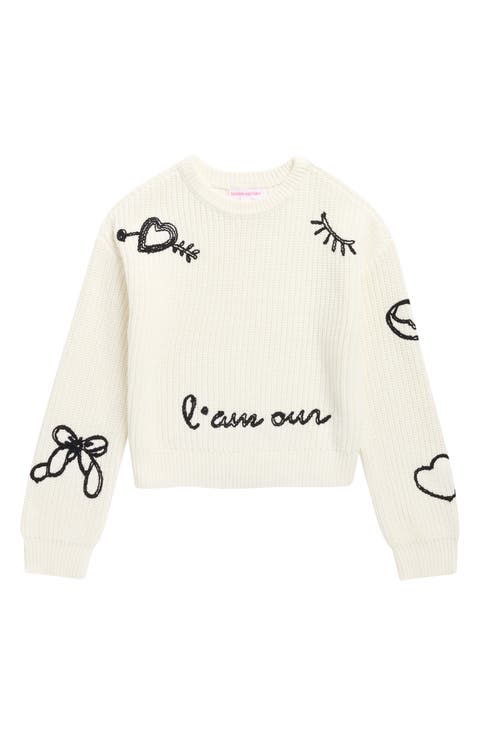 Kids' L'amour Embroidered Sweater