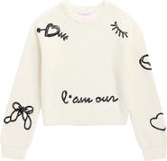 Design History Kids' L'amour Embroidered Sweater