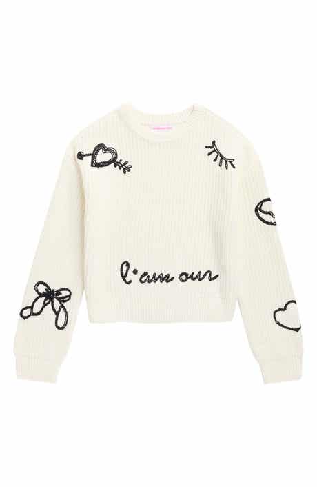 Kids' L'amour Embroidered Sweater