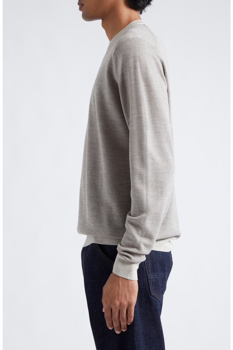 Singular Merino Wool Crewneck Sweater, Alternate, color, GREY FLEECE / MUSHROOM