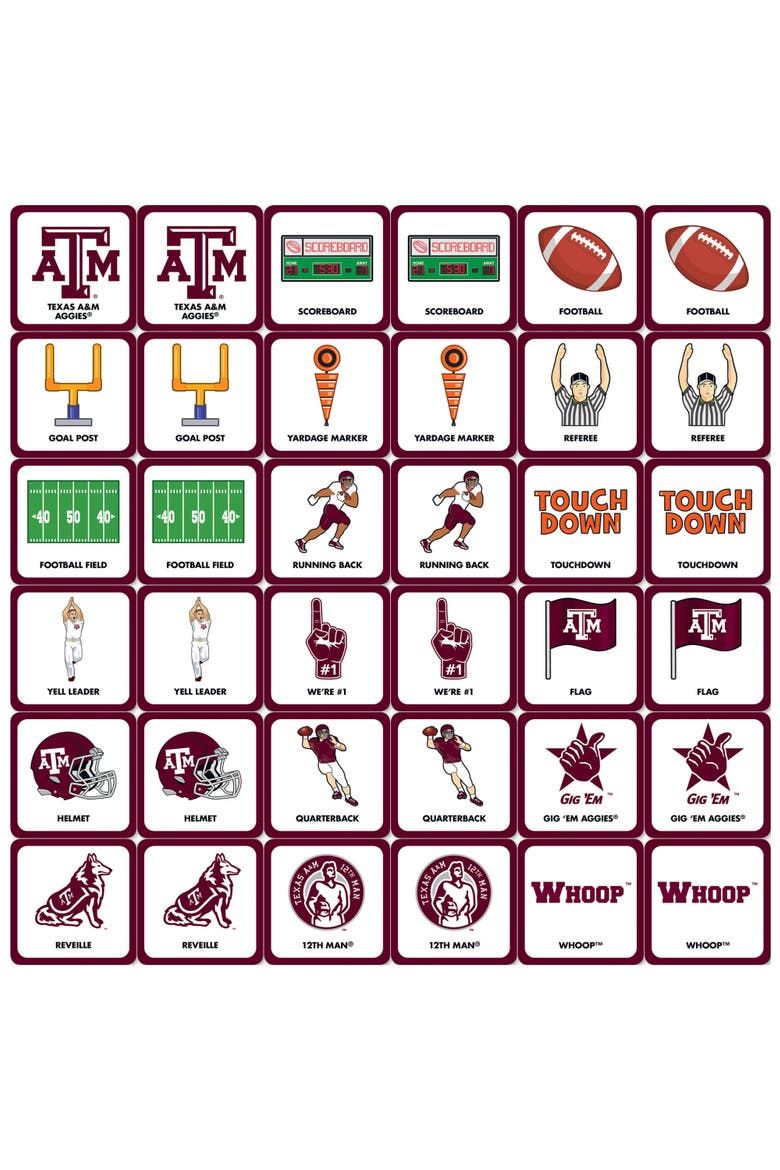 Texas A&M Aggies Matching Game, Alternate, color, Multicolor