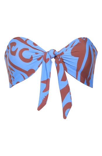 VYB VYB TIE FRONT BANDEAU BIKINI TOP 