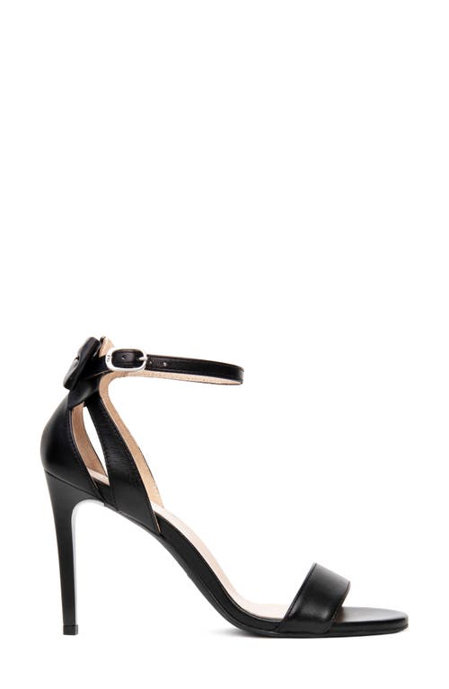 Nerogiardini Bow Ankle Strap Sandal In Black