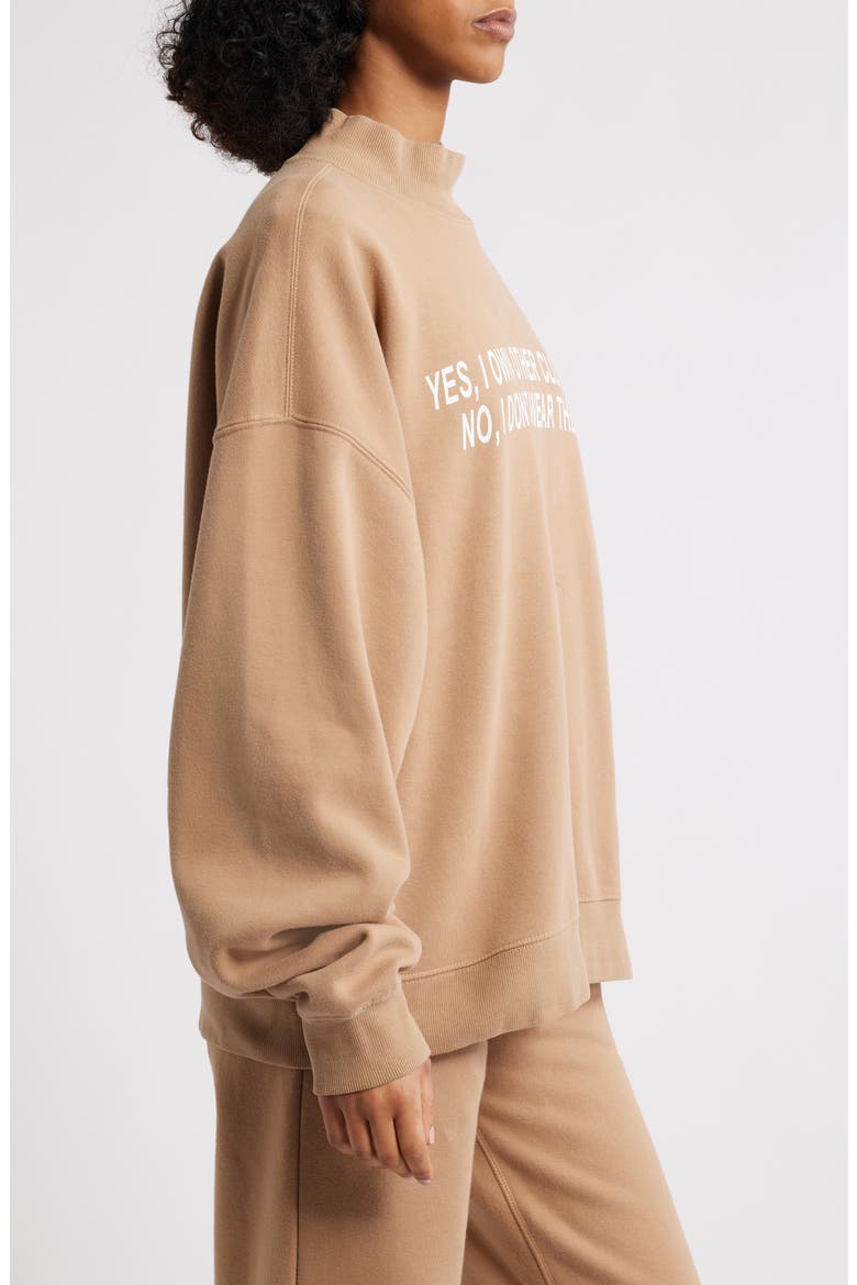 Own Other Clothes Mock Neck Sweatshirt, Alternate, color, CHAI LATTE