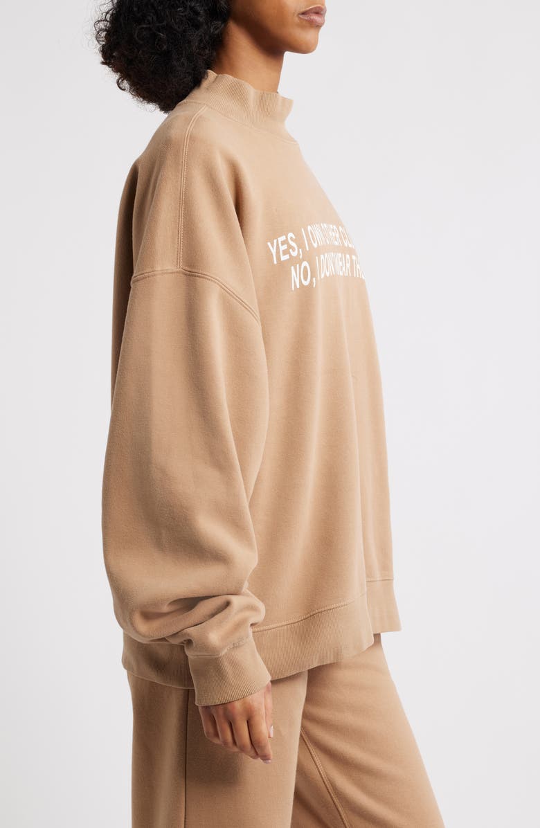 HAPPY CAMP3R Own Other Clothes Mock Neck Sweatshirt, Alternate, color, Chai Latte