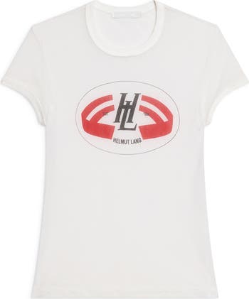 Helmut Lang Slim Fit Sheer Mesh Graphic T-Shirt | Nordstrom