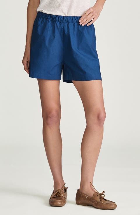 Cotton Elastic Waist Shorts