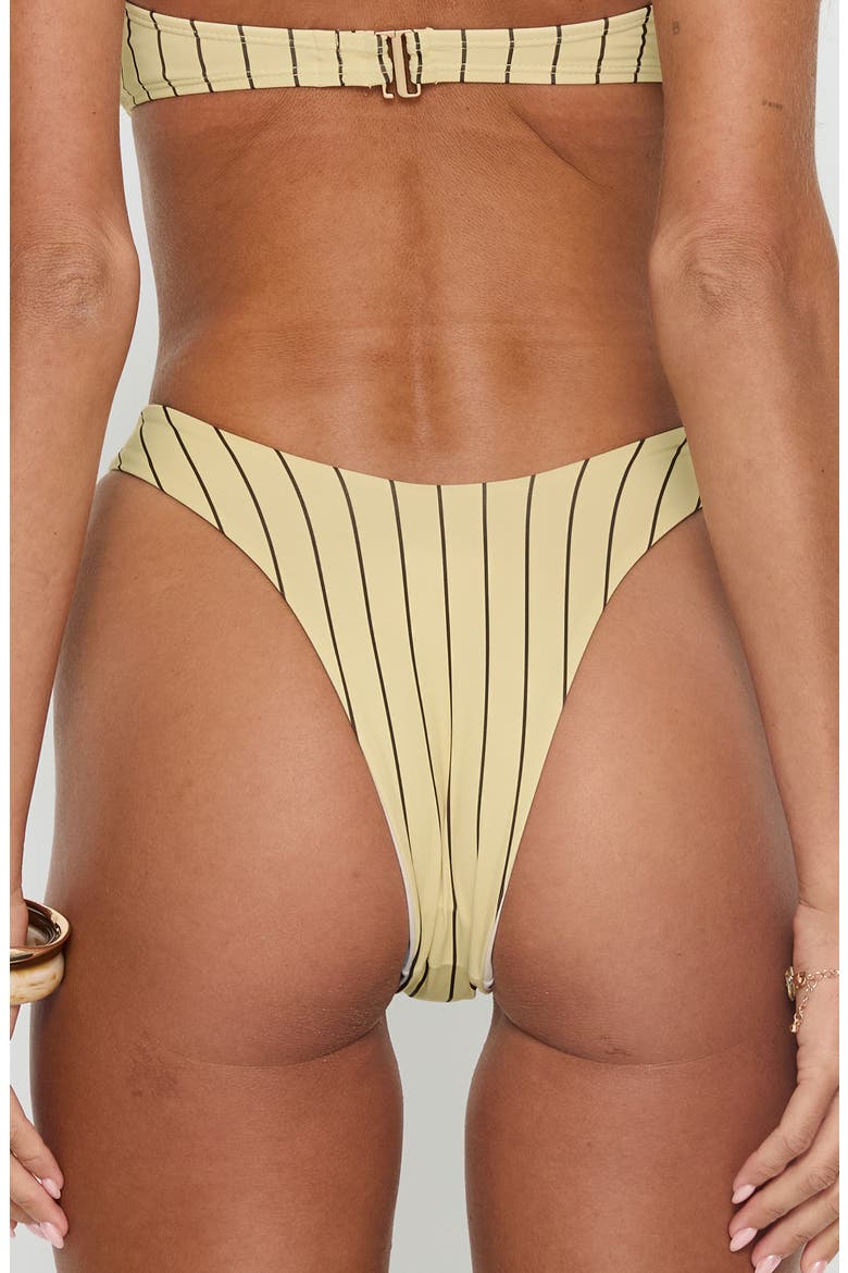 Navaeh Stripe High Side Bikini Bottoms, Alternate, color, YELLOW STRIPE