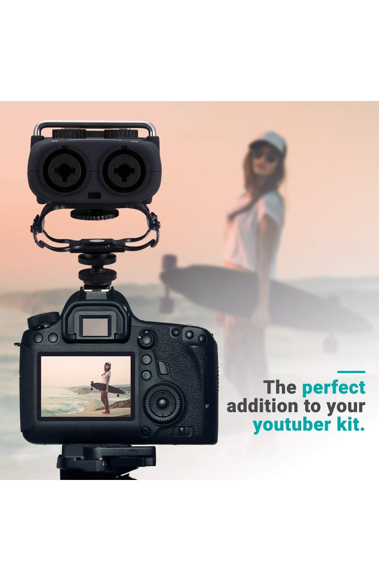 MOVO SMM5-B Universal Microphone and Portable Recorder Shock Mount - Fits The Zoom H4n, H5, H6, Tascam DR-40, DR-05, DR-07 with 1/4 Mounting Screw, Alternate, color, Black