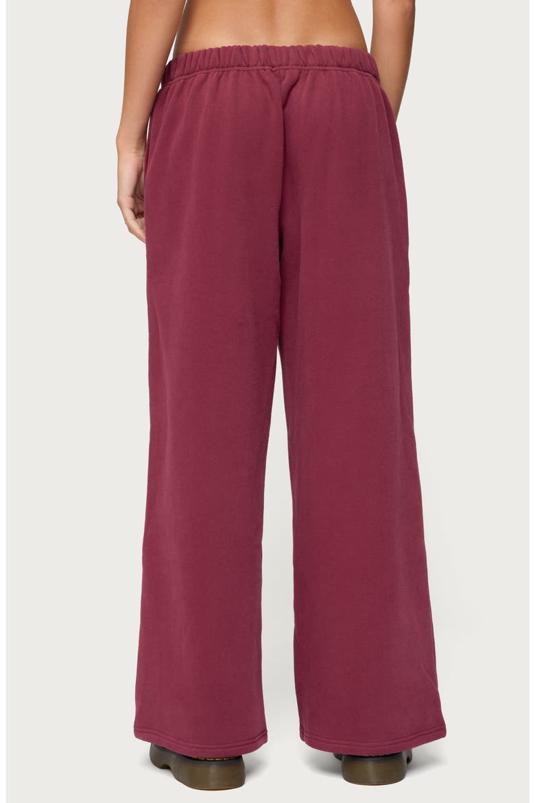 Wide Leg Sweatpants, Alternate, color, BURGUNDY