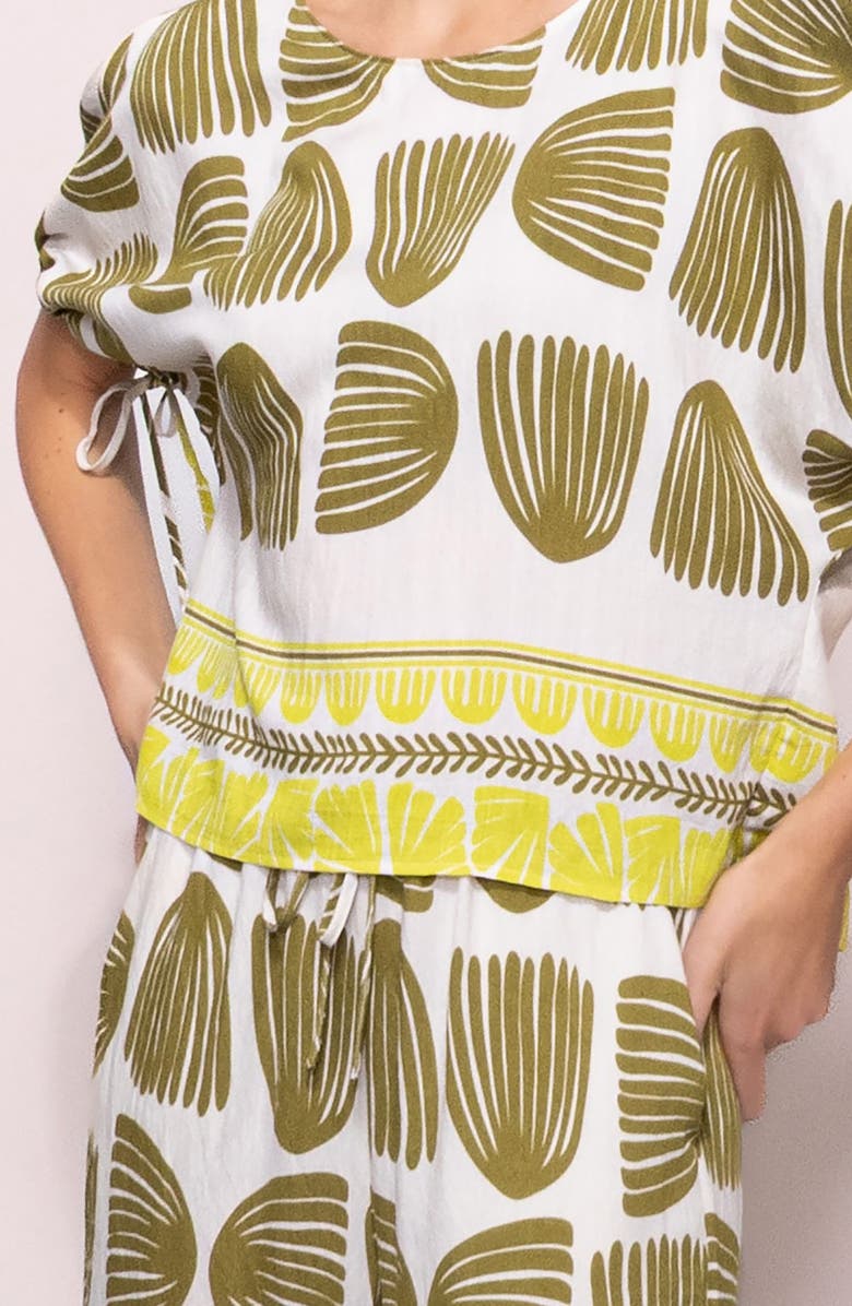 MELLODAY Dolman Sleeve Top, Alternate, color, Chartreuse/ White Shell