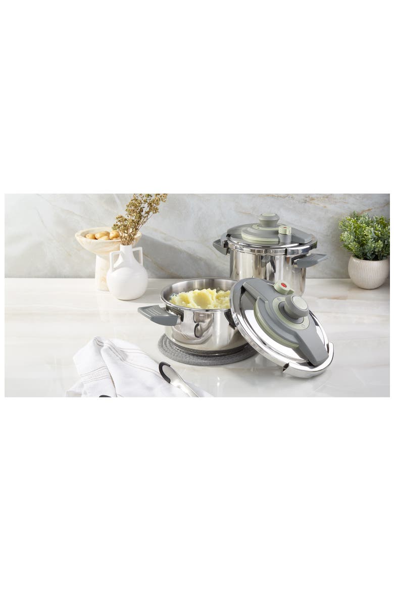 Leo Vita 4-Piece Pressure Cooker Set, Alternate, color, GREEN