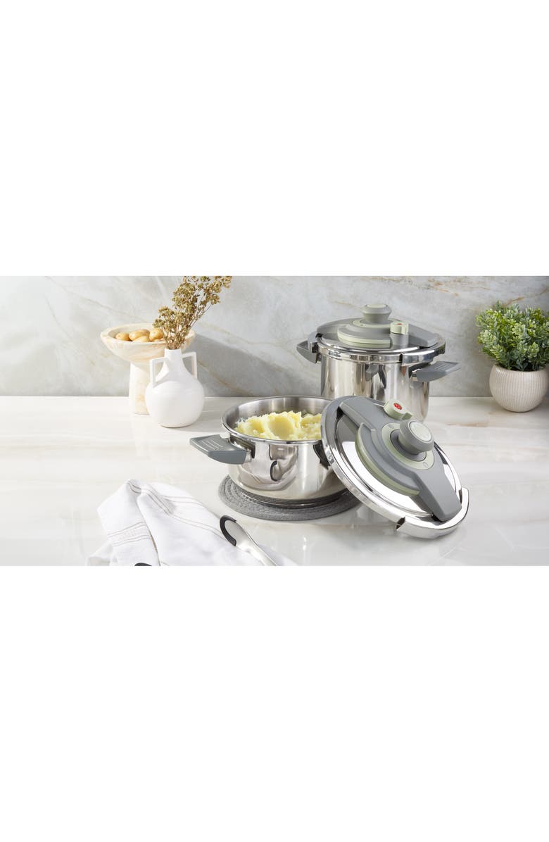 BergHOFF Leo Vita 4-Piece Pressure Cooker Set, Alternate, color, Green