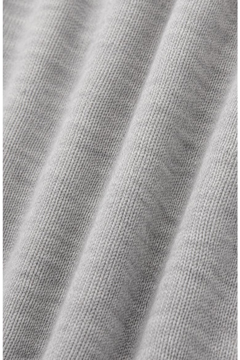 Contrast Crewneck Wool Blend Sweater, Alternate, color, PLATINUM