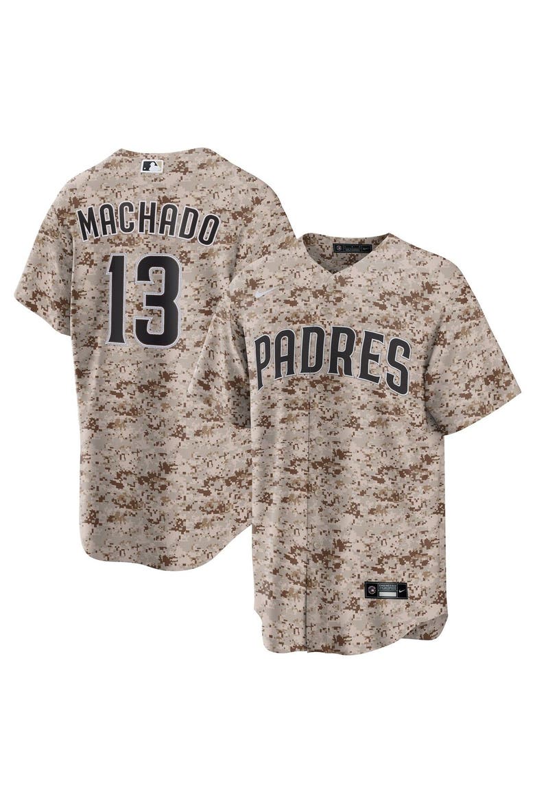 Men's Nike Manny Machado Camo San Diego Padres USMC Alternate Replica Player Jersey, Main, color, Camo