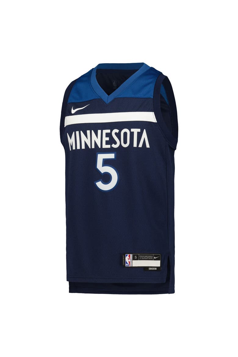Youth Nike Anthony Edwards Navy Minnesota Timberwolves Swingman Jersey - Icon Edition, Alternate, color, Navy