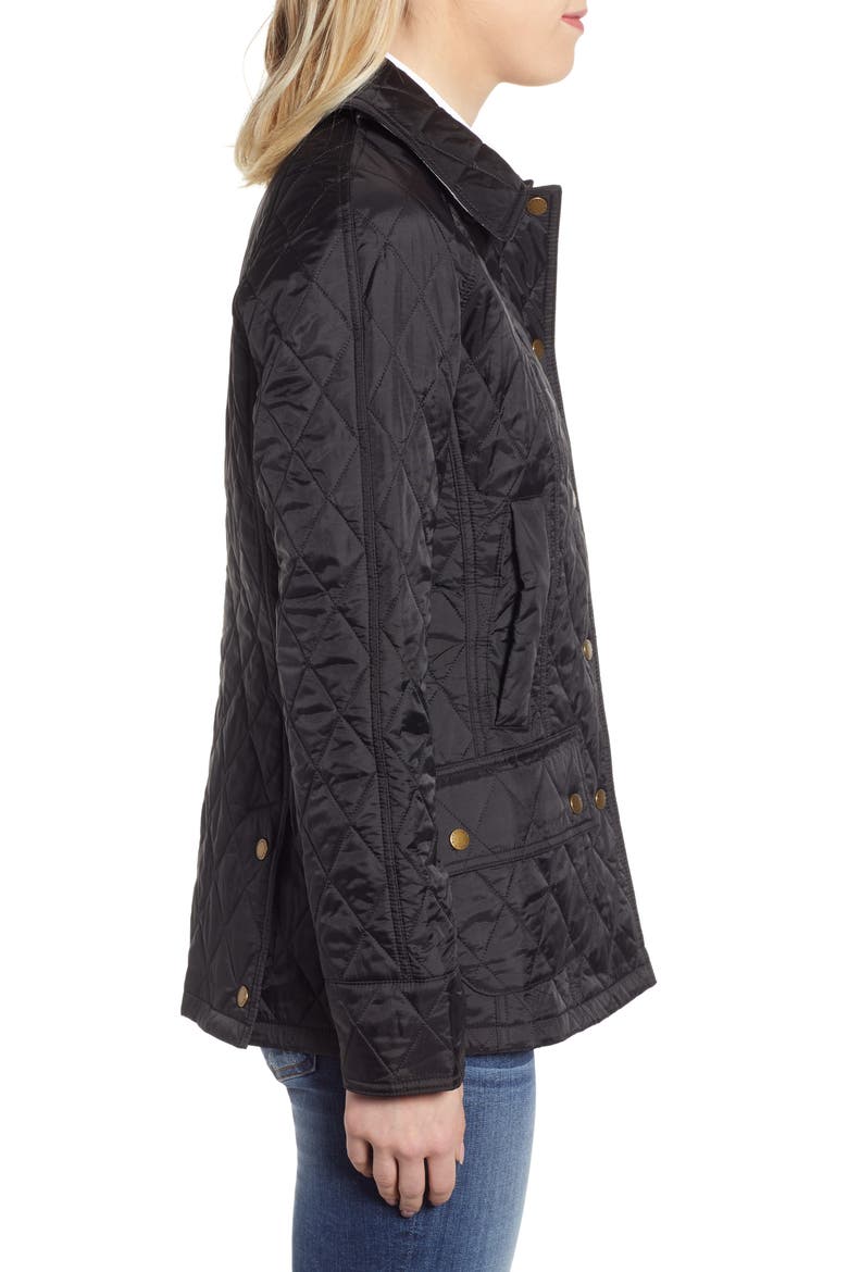 Beadnell Summer Quilted Jacket, Alternate, color, BLACK