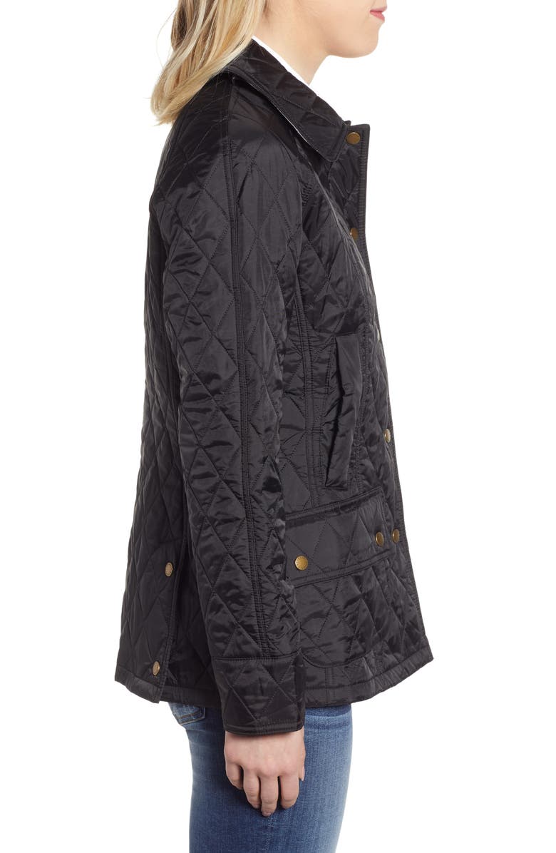 Barbour Beadnell Summer Quilted Jacket, Alternate, color, Black