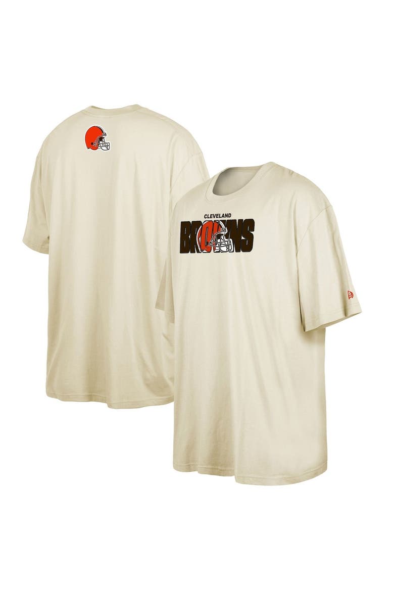 Men's New Era  Cream Cleveland Browns 2023 NFL Draft Big & Tall T-Shirt, Main, color, Cream