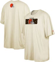 New Era Men's New Era Cream Cleveland Browns 2023 NFL Draft Big & Tall T-Shirt