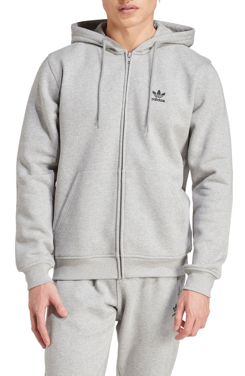 adidas Originals Trefoil Essentials Zip Hoodie, Main, color, 