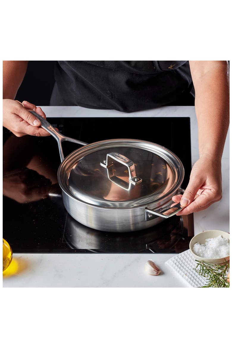 Essential 5-Ply 3-Quart Stainless Steel Sauté Pan, Alternate, color, STAINLESS STEEL