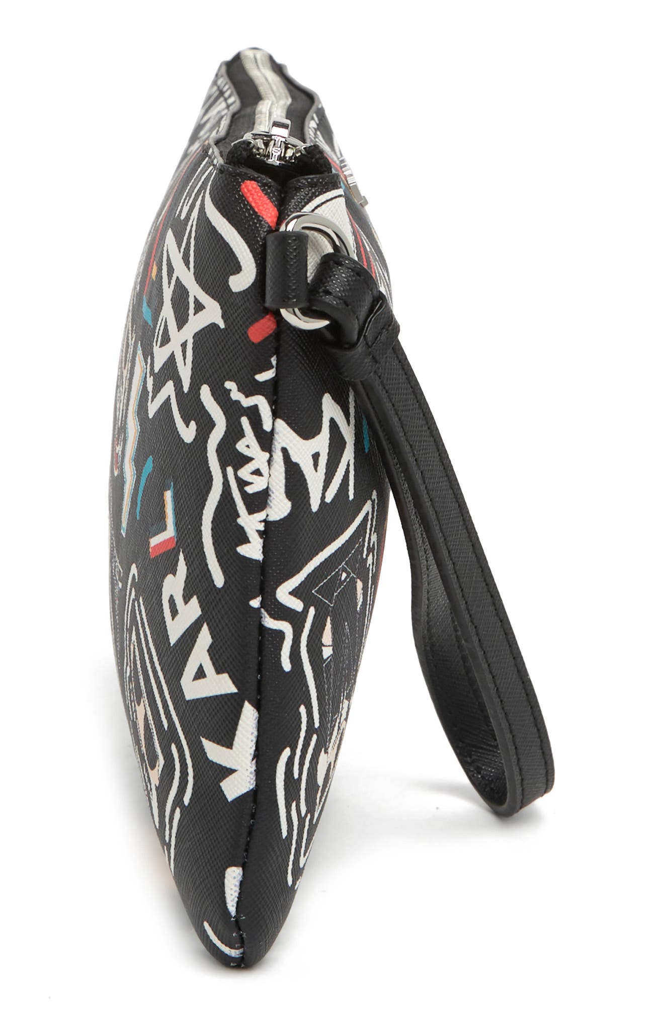 KARL LAGERFELD PARIS Maybelle Printed Wrist Pouch, Alternate, color, 