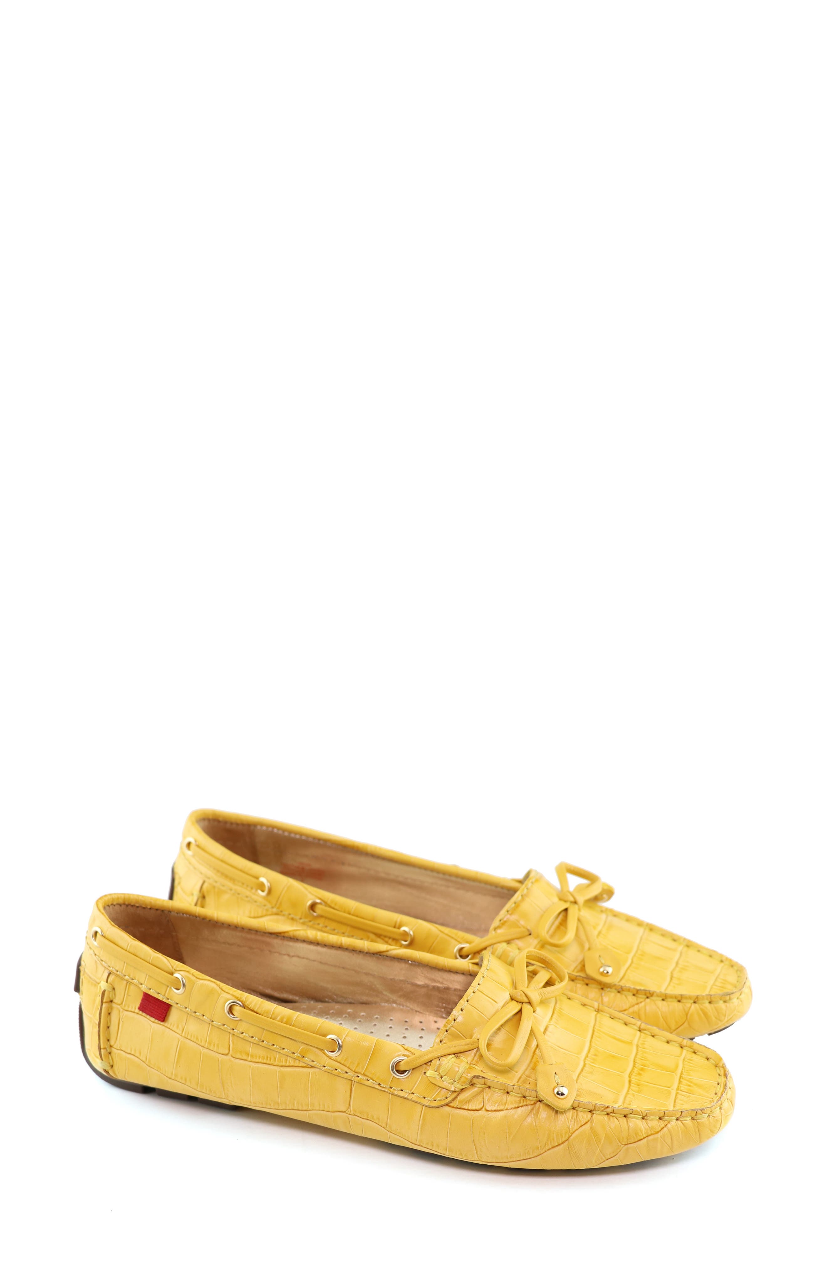 Cypress Hill Croco Tiebow Driver Loafer, Alternate, color, SUNFLOWER CROCO