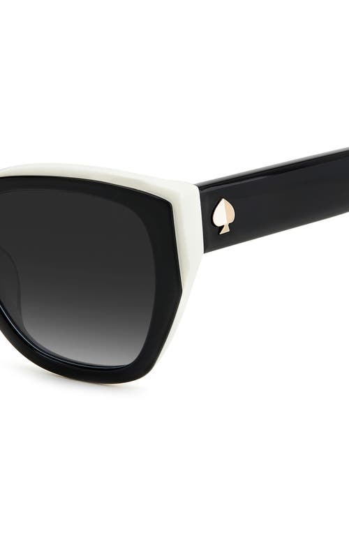 Kate Spade New York Yolanda 51mm Polarized Gradient Cat Eye Sunglasses In Black