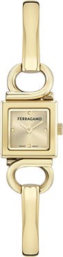 FERRAGAMO Gancio Evo Bangle Bracelet Watch, 18mm