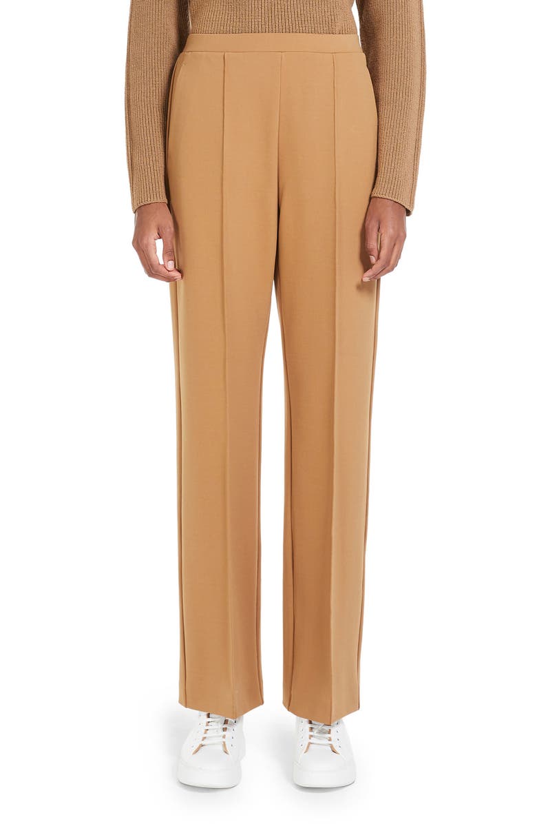 Max Mara Leisure Lido Straight Leg Jersey Trousers, Main, color, 