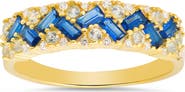 Queen Jewels Sterling Silver Two-Tone CZ Pavé Ring