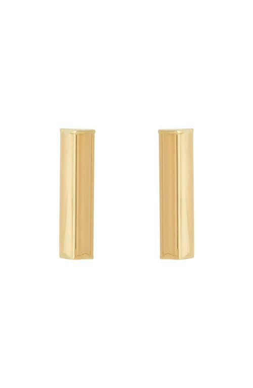 Frankie & Zoe Tube Bar Stud Earrings In Gold