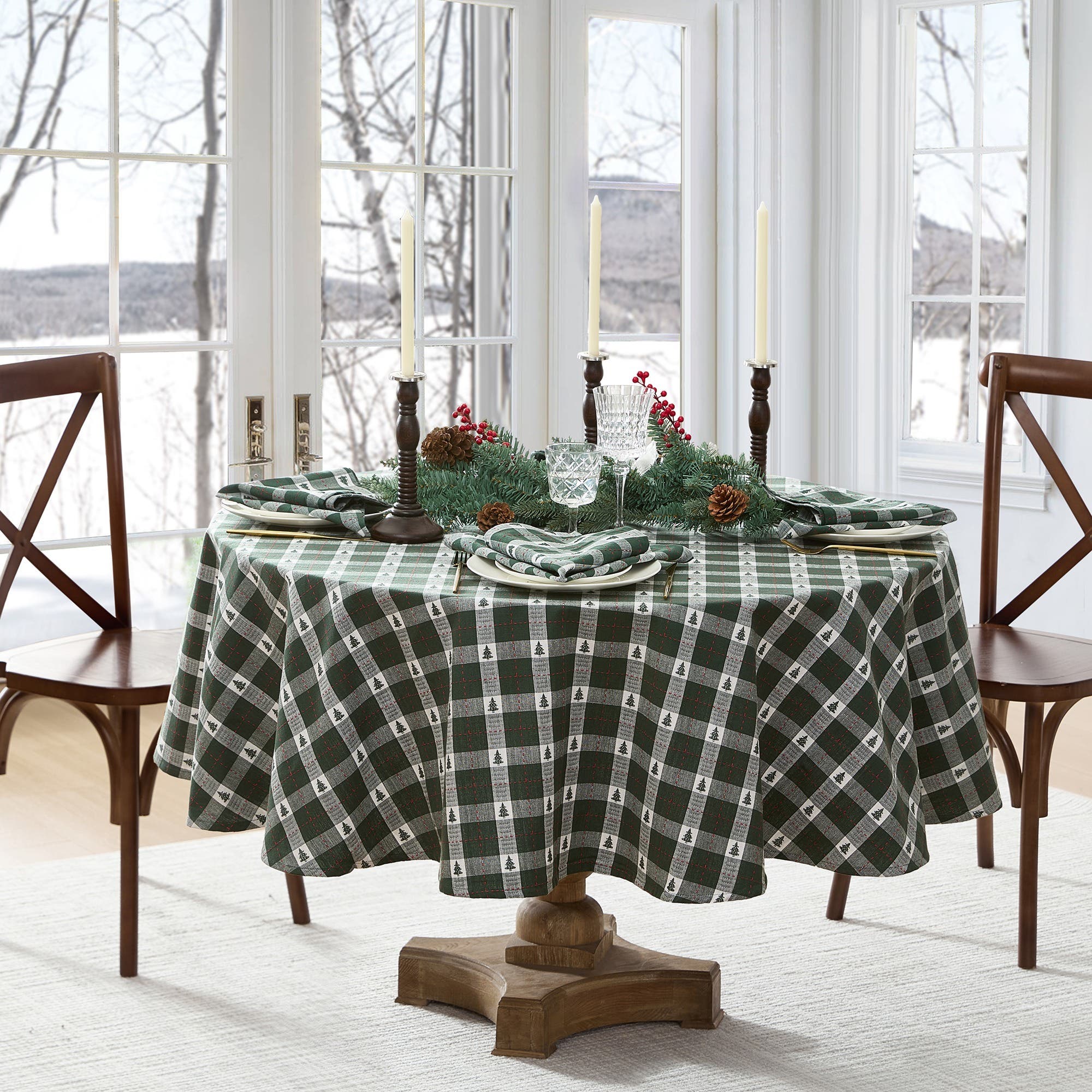 Threadmade Sherwood Tree Dobby Rectangle Tablecloth | Nordstrom
