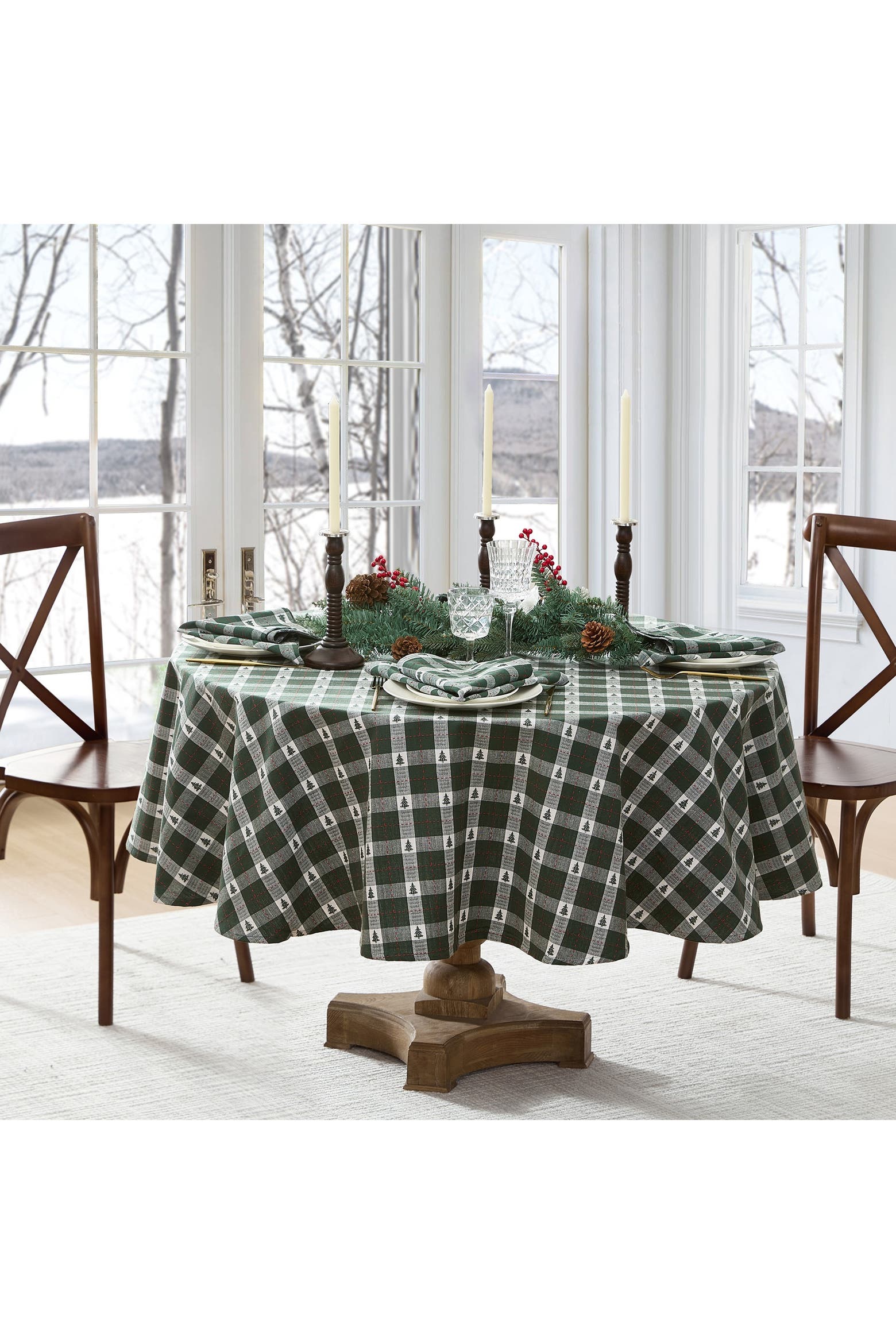 Dobby Colouring In Threadmade Sherwood Tree Dobby Rectangle Tablecloth | Nordstrom