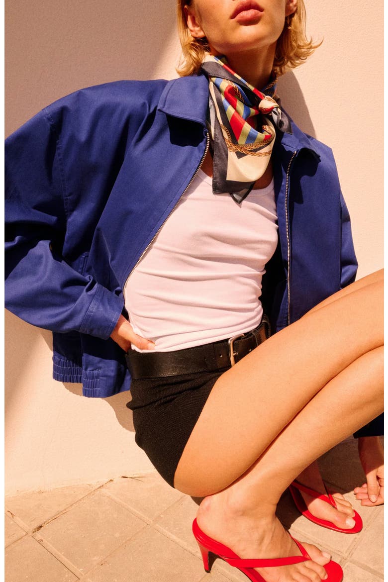 Starring Hailey Bieber Temaki High Waist Shorts, Alternate, color, BLACK