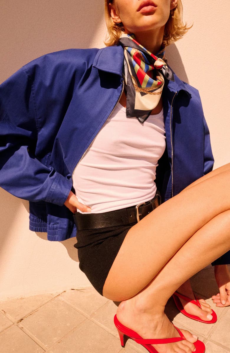 MANGO Featuring Hailey Bieber Temaki High Waist Shorts, Alternate, color, 
