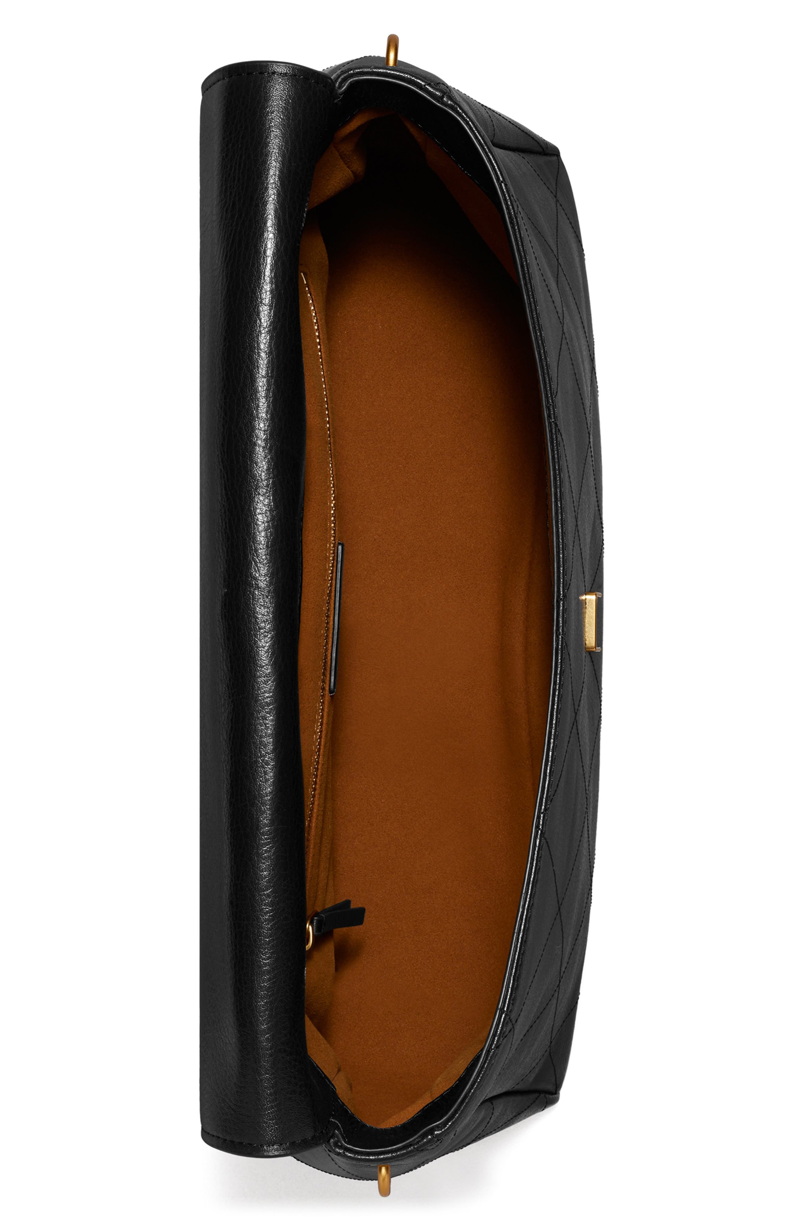 Tory Burch Large Charlie Leather Shoulder Bag, Alternate, color, 