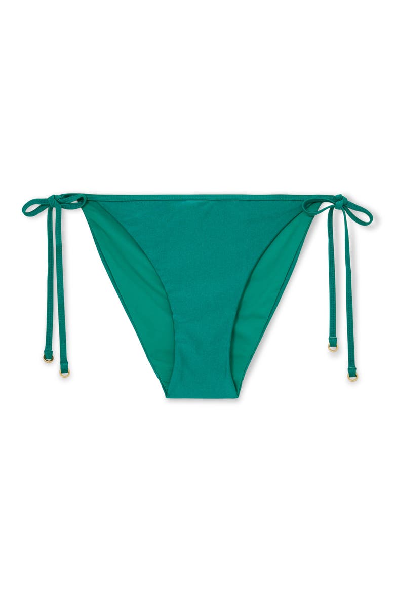 Riah Side Tie Bikini Bottoms, Alternate, color, TEAL BLUE