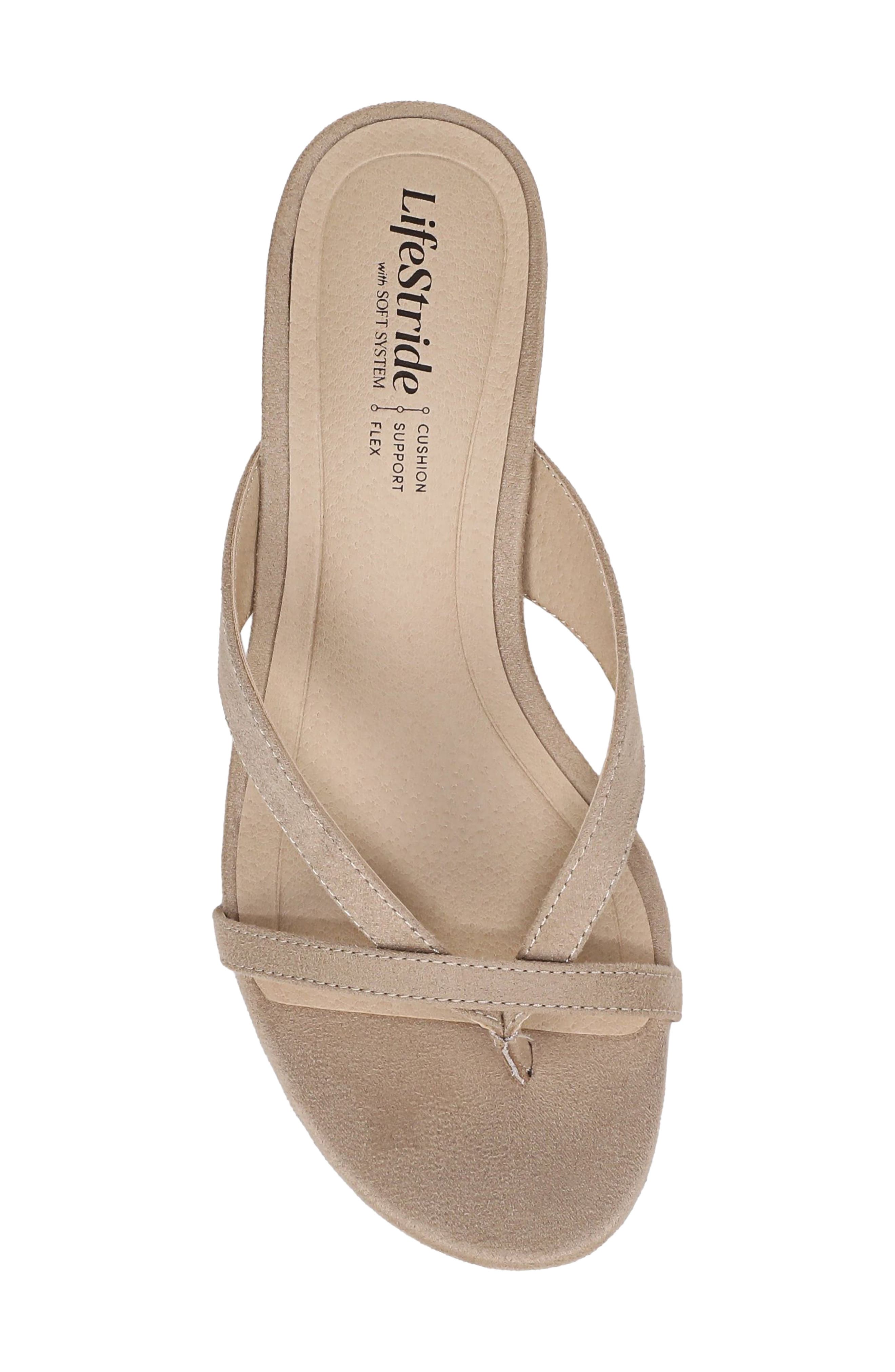 Navine Kitten Heel Flip Flop, Alternate, color, DARK TAN