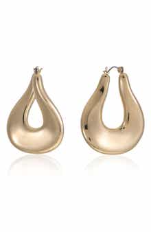 Flat Oval Hoop Earrings