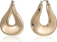 Ettika Flat Oval Hoop Earrings