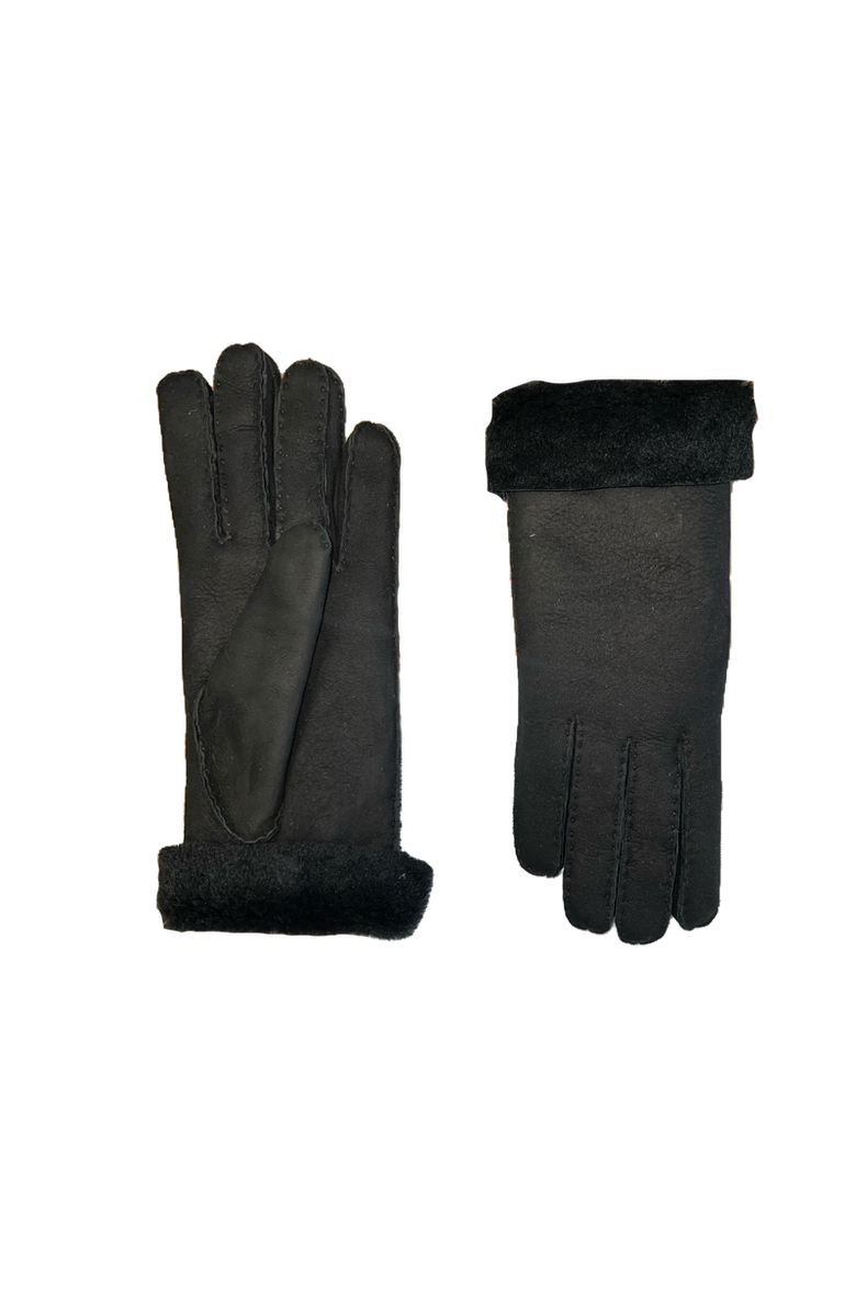 Agnelle Denise Shearling Glove, Main, color, Noir
