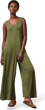 Ro&Zo Jersey Sleeveless V-Neck Jumpsuit