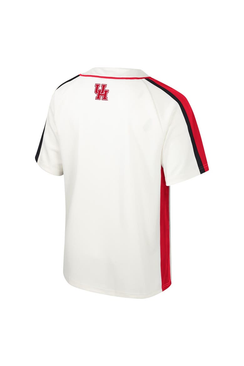 Men's Colosseum Cream Houston Cougars Ruth Button-Up Baseball Jersey, Alternate, color, Cream