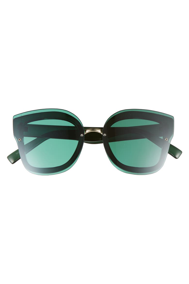 50mm Squared-Off Sunglasses, Alternate, color, GREEN