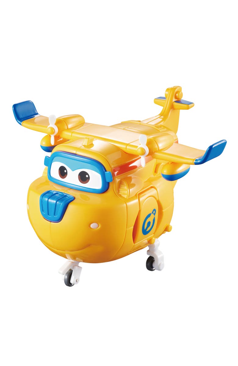 Auldey Toys North America 5 Inch Super Wings Transforming Donnie Action Figure, Alternate, color, Yellow